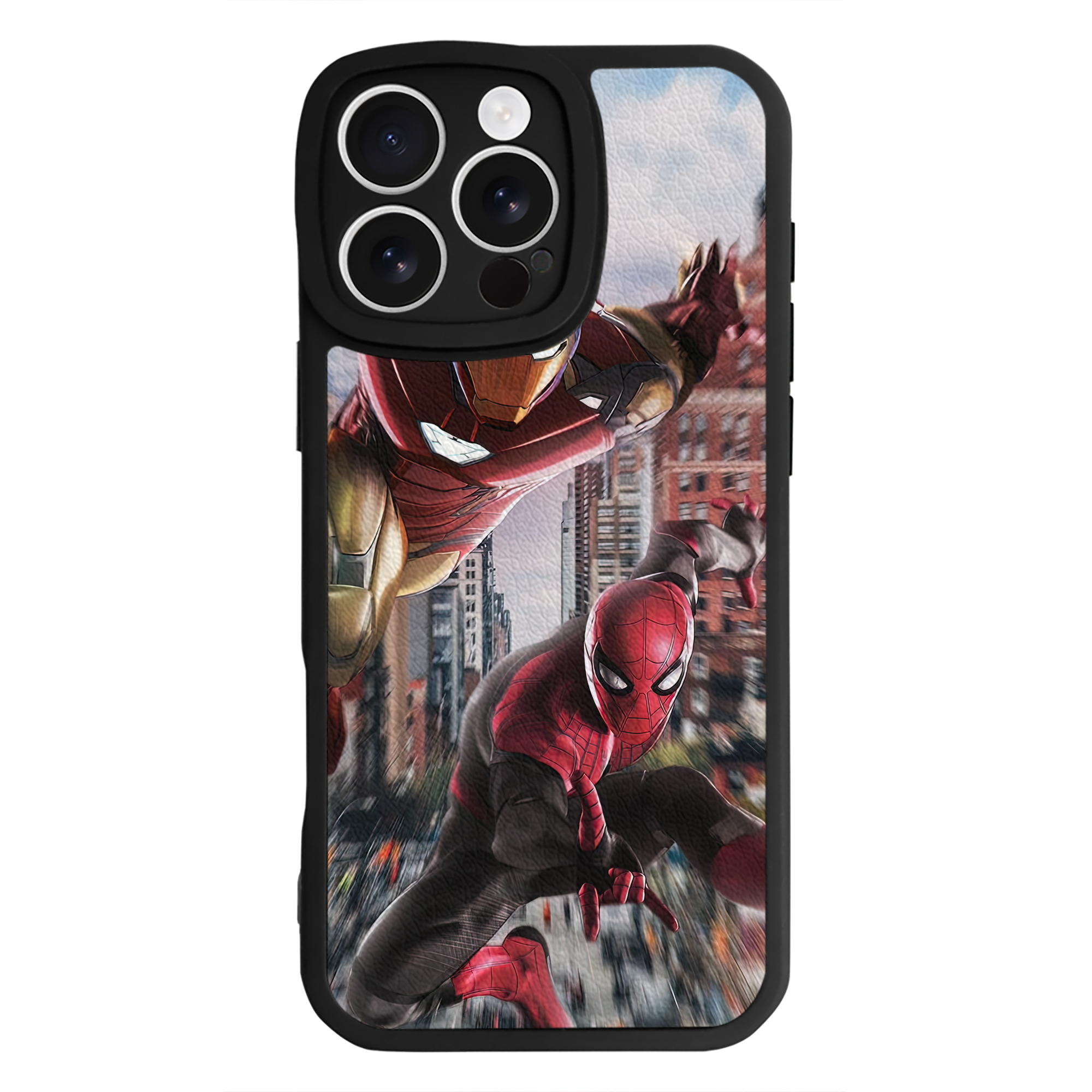 Spider Man スパイダーマン 【iPhone 16シリーズ対応】シリコンスマホケース（レザー調） 材質：シリコン
